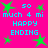 Bright pink background with green star shapes and cyan text reading "so much 4 mi HAPPY ENDING" repeated in a pattern