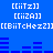 Blue background with white pixelated text and blue horizontal bars arranged in a pattern, showing repeated textual elements and bar positions