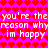 Pixelated text repeats over a heart-patterned background with no visible motion changes.