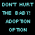 Static pixel art displays cyan text on black background with four lines of uppercase letters, including a misspelled word.