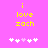 Yellow text 'i love zach' on pink background with white and light purple pixelated hearts below, two variations of heart positions.