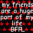 A static digital image with repeating text and star patterns on a black background, featuring white and red pixelated elements.