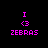 Pixelated pink text and symbols on four distinct background colors: black, gray, white, and dark gray.