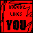 Red background with black text and decorative borders; multiple display phrases like "INTRODUCES YOU," "EVERYONE LEFT YOU," and "THEY'RE ALL OUT WITHOUT YOU" in bold, pixelated font