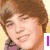 A four- shows a person with brown hair in various poses, with text overlays reading 'I Love You Justin' in different colors