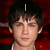 A four- shows a person with dark hair against a red patterned background, with green text appearing in each