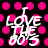 A static contact sheet of a 48x48 pixel animated buddy icon featuring pink polka dots on black background with white text "I LOVE THE 80'S" in stylized font, displayed across three sampled frames showing identical content.