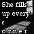 Black-and-white animated icon with text fragments and window-like shapes on a dark background, transitioning between two states.