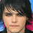 A pixelated image of a person with dark hair and blue background, next to text reading 'i miss the hair...' in lowercase letters.