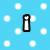 Blue background with white polka dots and black-outlined text reading "i love you" in pixelated font.