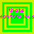 Four green square frames with yellow borders display pink text reading 'thats fantabulous' in a , each frame showing distinct border and text arrangements
