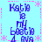 Pixelated blue text on light blue background with pink decorative elements, arranged in a pattern with repeated text blocks