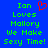 Blue background with green pixelated text reading 'Ion Loves Mallory We Make Sexy Time!' and a red pixelated heart symbol above the text.