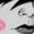 A 2x2 contact sheet of three animated frames showing a cartoon character with black hair, pink blush marks on cheeks, and a white shirt against a gray background.