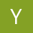 White pixelated letter Y on solid green background with slight gradient effect.