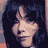 A 48x48 pixel animated contact sheet showing three frames of a Björk-themed buddy icon with a portrait, stylized text, and grayscale abstract pattern.