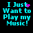 Four identical cyan text on black background with animated pink pixel effects near 'Just' in top-left and bottom-left frames