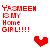 Pixelated red text reads 'YOUNG BIMMY Home GIRL!!!' with a small red heart icon on the right side.