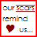 A 3x2 contact sheet of six animated frames showing text-based emotional phrases with heart symbols and a final frame displaying 'PAPA ROACH ROX!!' in red neon-style font on black background.