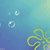 Animated sequence of a cartoon character with green antennae, blue skin, and a yellow flower-like background, transitioning from a neutral expression to a wide smile.
