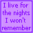 Two side-by-side pixelated text panels on purple backgrounds with white borders, displaying a lyrical phrase across two frames.