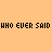 Pixelated text collage on peach background with layered phrases including 'WHO EVER SAID', 'WOULD BE THE BEST', and 'FOUR YEARS OF MY LIFE' in blue, pink, black fonts.