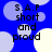 Blue background with light blue and white circular shapes, black text reading "S.A.P short and proud" in four quadrants.