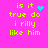 Yellow pixelated text on bright pink background with four variations of cyan pixel art symbols above the first word.