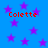 Blue background with purple stars and red text reading 'Colette' in four locations. Static image with no visible motion or animation changes.