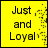 A 3x3 contact sheet of yellow animated frames with black text and pixelated artifacts, showing variations of phrases like "Just and Loyal" and "Does Not Mean" across sampled frames.