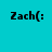 Four display 'Zach(' text on cyan, gray, red, and dark gray backgrounds with no animation