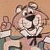 A 50x50 pixel animated buddy icon featuring a cartoon dog mascot on the left and green text reading "Original Icons .com" on the right, displayed as a contact sheet with two frames.