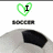 Green heart outline with text inside over soccer ball image; text changes from 'I' to 'Love' to 'soccer' across frames.