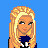 Pixel art contact sheet showing three frames of an animated character with blonde hair, a crop top, and jeans against a blue background with "too cute" text at the bottom.