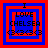 Four identical pixelated icons arranged in a , each displaying "I LOVE CHELSEA 3333" text within nested red and blue square borders