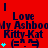 Red background with repeated dark blue text and cyan symbols in a pattern, showing animation changes in symbol positions