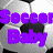 six soccer ball backgrounds with 'Soccer Baby' text in different colors, each text color changing sequentially