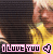 Pixelated image of a person with light hair and yellow clothing, overlaid with pink text reading "I LOVE YOU" and a speaker icon, displayed in a of six