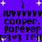 Pixelated purple background with white stars and black text repeating 'cooper. forever' and '♥3♡3 TRII' in a pattern