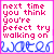A four- of pixelated text reading "next time you think you're perfect try walking on water" with varying color schemes