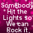 Pixelated text on a magenta background with white sparkles, displaying song lyrics and time references.