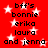 Red background with white stars and black text listing names 'bff's bonnie erika laura and jenna' in two