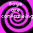 Four identical pink and black spiral patterns arranged in a with white text reading "Boys are confusing" overlaid on each spiral