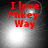 Red text "I love Mikey Way" on a grayscale background with shifting light effects across four