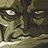 Pixelated close-up of a character's face with greenish skin and intense eyes, next to black background with white text "AnimeIM" and "com".