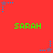 Red background with green text 'SARAH' repeated in two , surrounded by blue and purple star-shaped pixel clusters