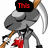 Pixelated character with gray armor and red chest accents holds a scythe, text boxes change sequentially across frames.