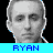Pixelated graphic with blue stars, yellow text reading 'YELLOWCARD', and a small photo of a person labeled 'RYAN' on black background.