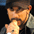 A contact sheet of three pixelated frames showing a man in different poses with text "backstreet boys" and "AJ" below, all on a gray background.