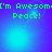 Green pixelated text 'I'm Awesome Peace!' on a blue-purple gradient background with shifting light effects.